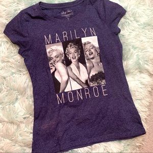2/$20 Marilyn Monroe Sexy T-shirt Blue Graphic L